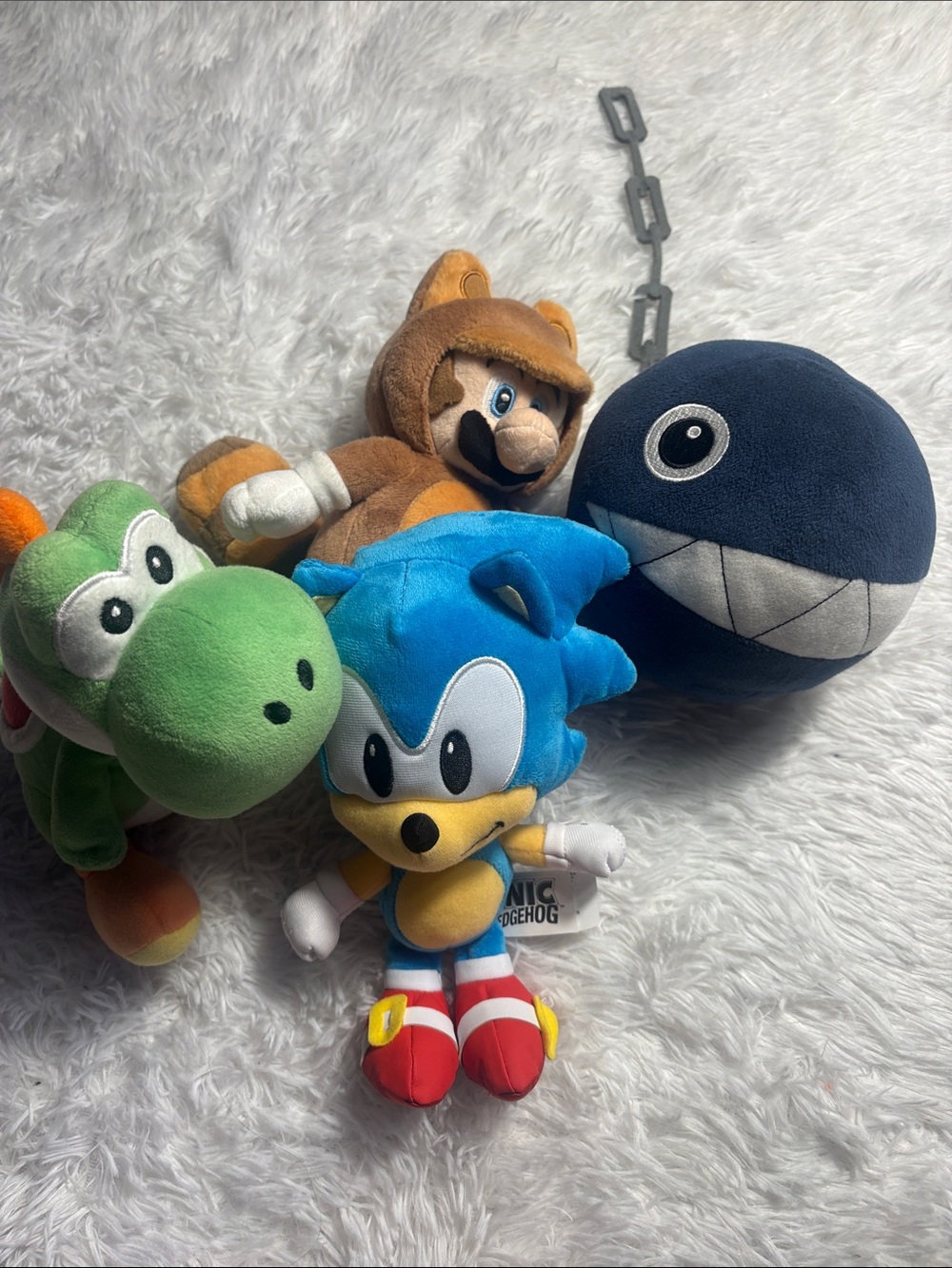 Nintendo Super Mario Characters & Sonic The Hedgehog Stuffed Animal Set Of 4